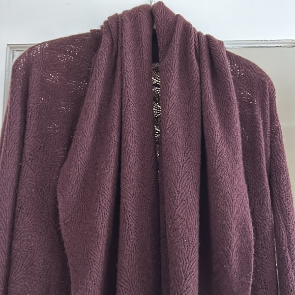 Beautiful Garnet Hill cashmere duster cardigan with shawl collar. - Picture 5 of 6